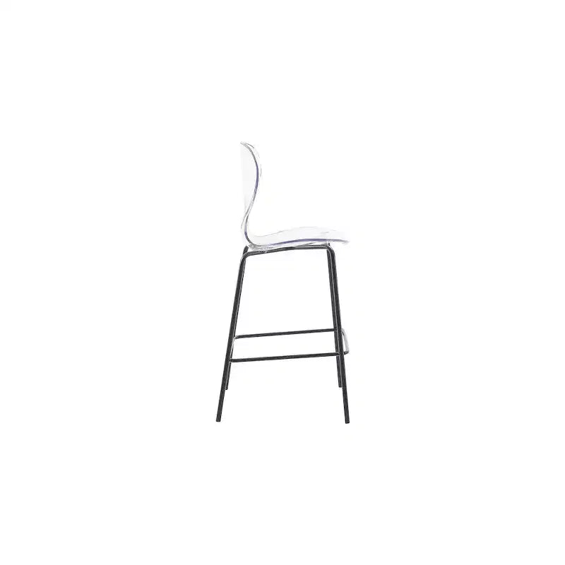 Meridian Furniture,Clarion Matte Black Stool, Set of 2