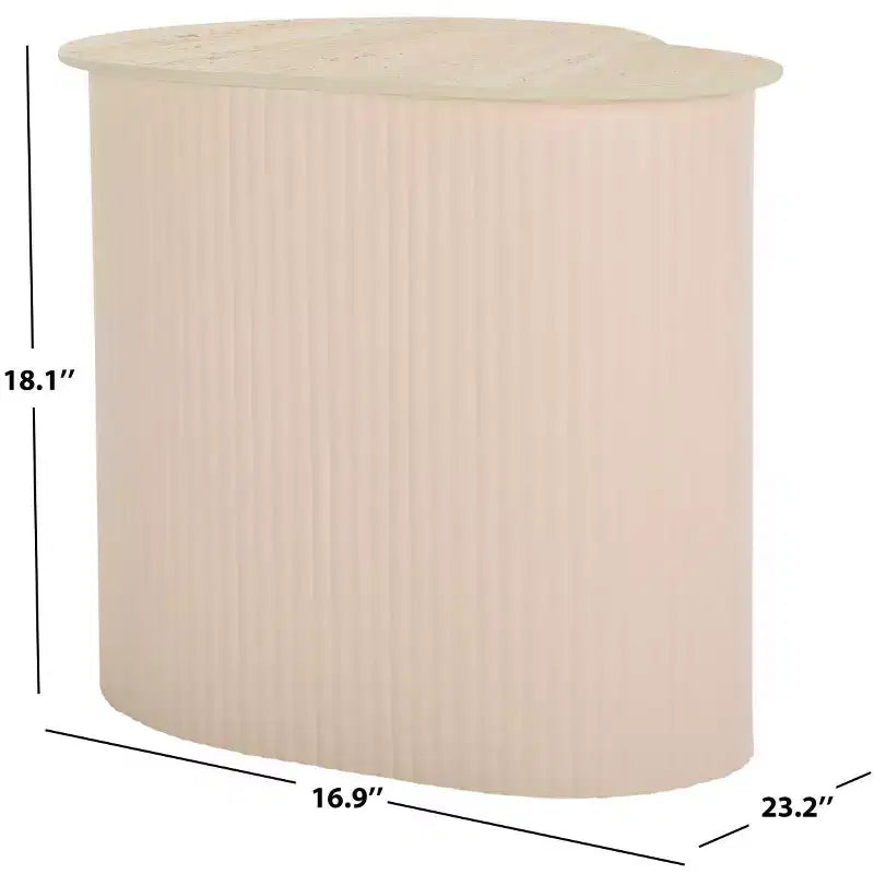 MTP Small Ceramic Side Table - ACC2911A - Beige Ceramic/Beige - Safavieh