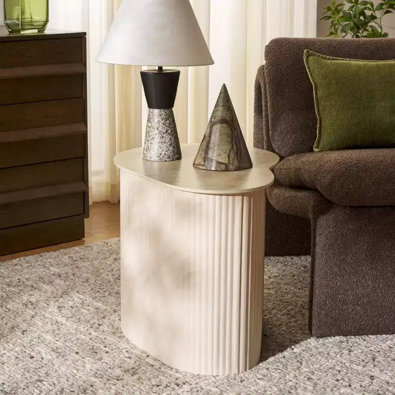 MTP Small Ceramic Side Table - ACC2911A - Beige Ceramic/Beige - Safavieh