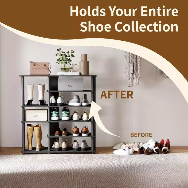 HOMLUX 6 Tier Shoe Rack Freestanding Shoe Organizer, Holds 13 Pairs