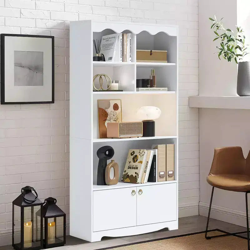 GustoWave 5-Tier Bookcase and Bookshelf, Large 63 Inch Tall Floor Standing Book Shelf, Toy Display Storage Shelves, Bookcase Storage Shelves