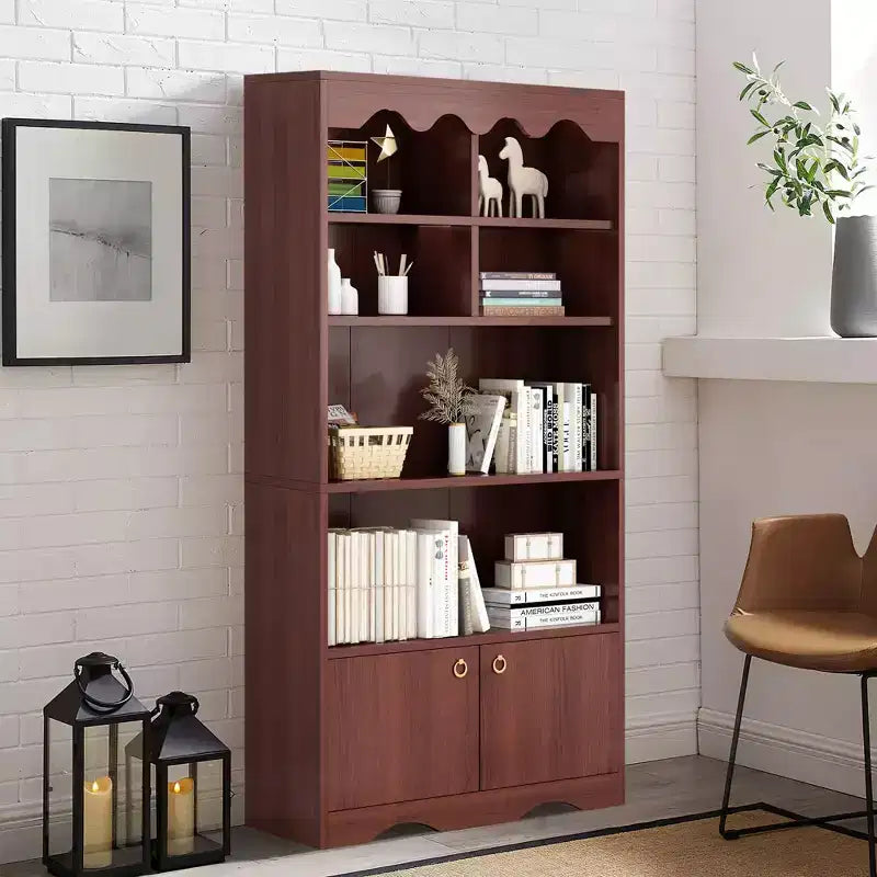 GustoWave 5-Tier Bookcase and Bookshelf, Large 63 Inch Tall Floor Standing Book Shelf, Toy Display Storage Shelves, Bookcase Storage Shelves