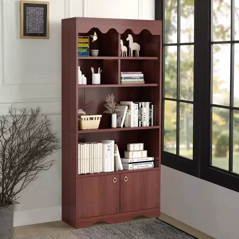 GustoWave 5-Tier Bookcase and Bookshelf, Large 63 Inch Tall Floor Standing Book Shelf, Toy Display Storage Shelves, Bookcase Storage Shelves