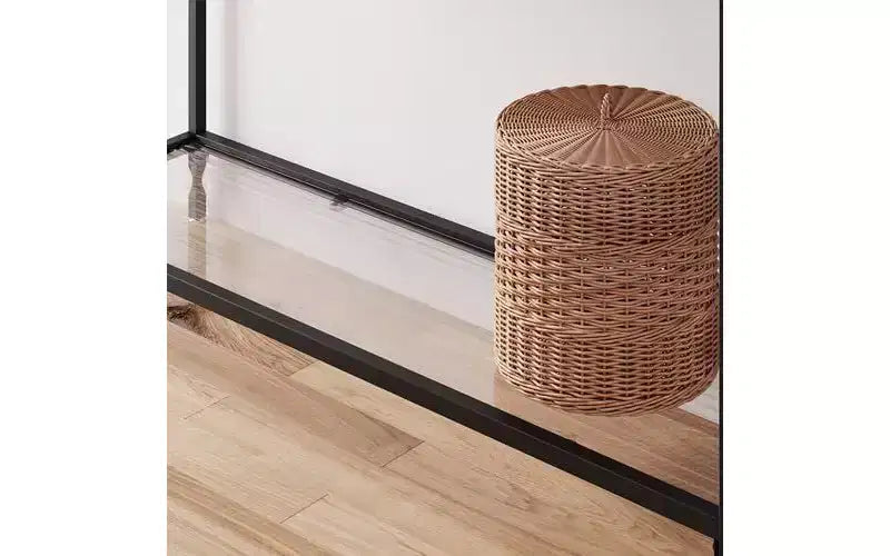 Acekool Narrow Entryway Console Table, Industrial Sofa Table with Storage Shelf, for Hallway, Living Room, Office