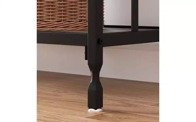Acekool Narrow Entryway Console Table, Industrial Sofa Table with Storage Shelf, for Hallway, Living Room, Office