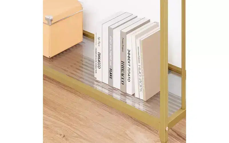 Acekool Narrow Entryway Console Table, Industrial Sofa Table with Storage Shelf, for Hallway, Living Room, Office