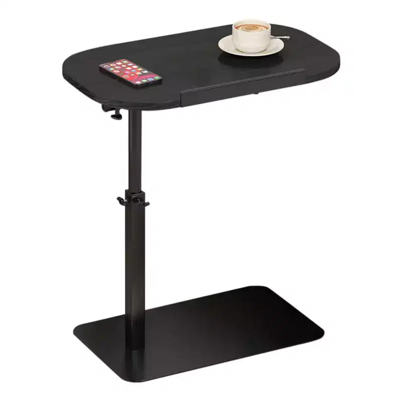 360 Rotatable Sofa Tray Table for Couch Arm - C-Shaped End Table with Phone & Tablet Slots, TV Tray Table, Side Table Tray for Living Room & Bedroom