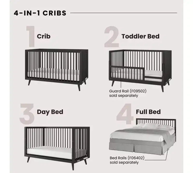 Child Craft Cranbrook Crib, Dresser and Chest Nursery Set, 3-Piece, Includes 4-in-1 Convertible Crib, Dresser and Chest