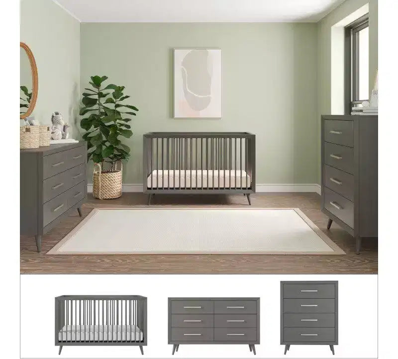 Child Craft Cranbrook Crib, Dresser and Chest Nursery Set, 3-Piece, Includes 4-in-1 Convertible Crib, Dresser and Chest