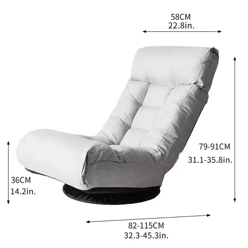 TUYOHW Swivel Accent Chair with Ottoman,Ergonomic Lounge Chair with Multi-Position Backrest and Headrest,Single Sofa for Living Room,Bedroom