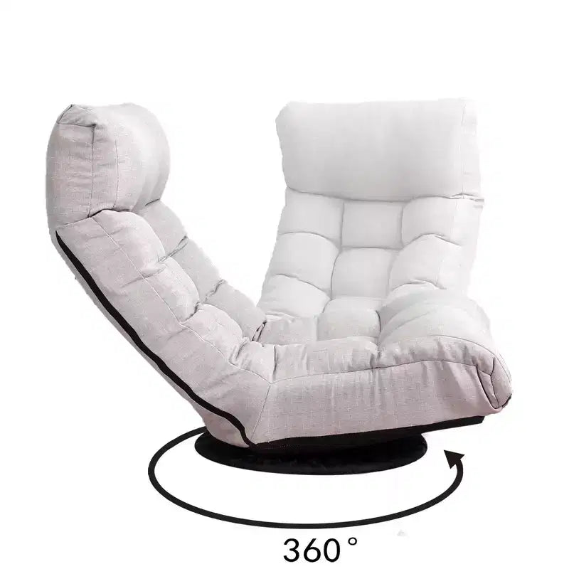 TUYOHW Swivel Accent Chair with Ottoman,Ergonomic Lounge Chair with Multi-Position Backrest and Headrest,Single Sofa for Living Room,Bedroom