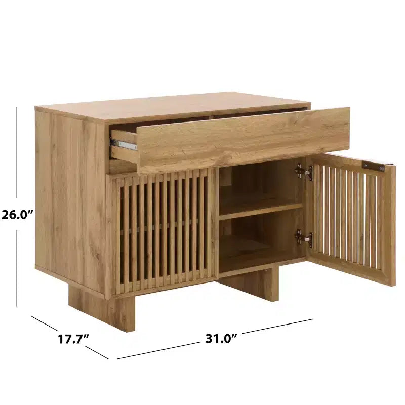 Quaid 1 Drawer 2 Door Nightstand - NST3104 - Safavieh