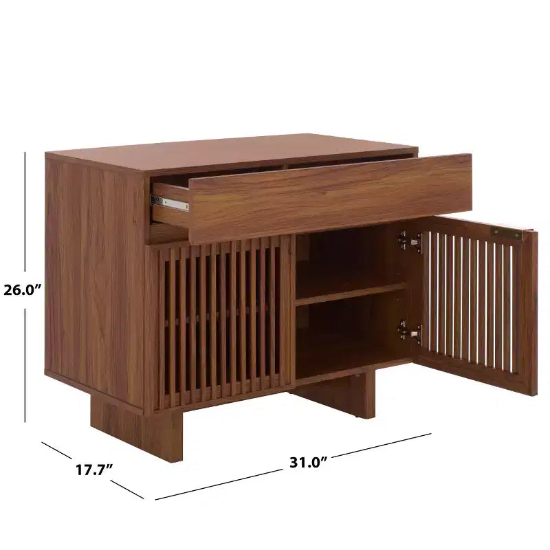 Quaid 1 Drawer 2 Door Nightstand - NST3104 - Safavieh