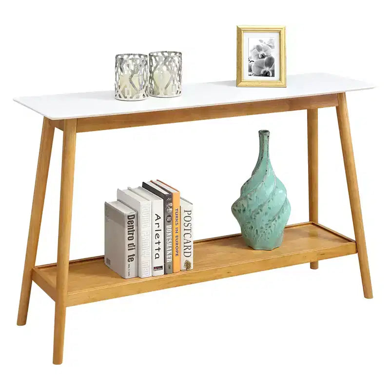Breighton Home Oslo Console Table White: Sleek Sofa Table, Narrow Design for Entryways