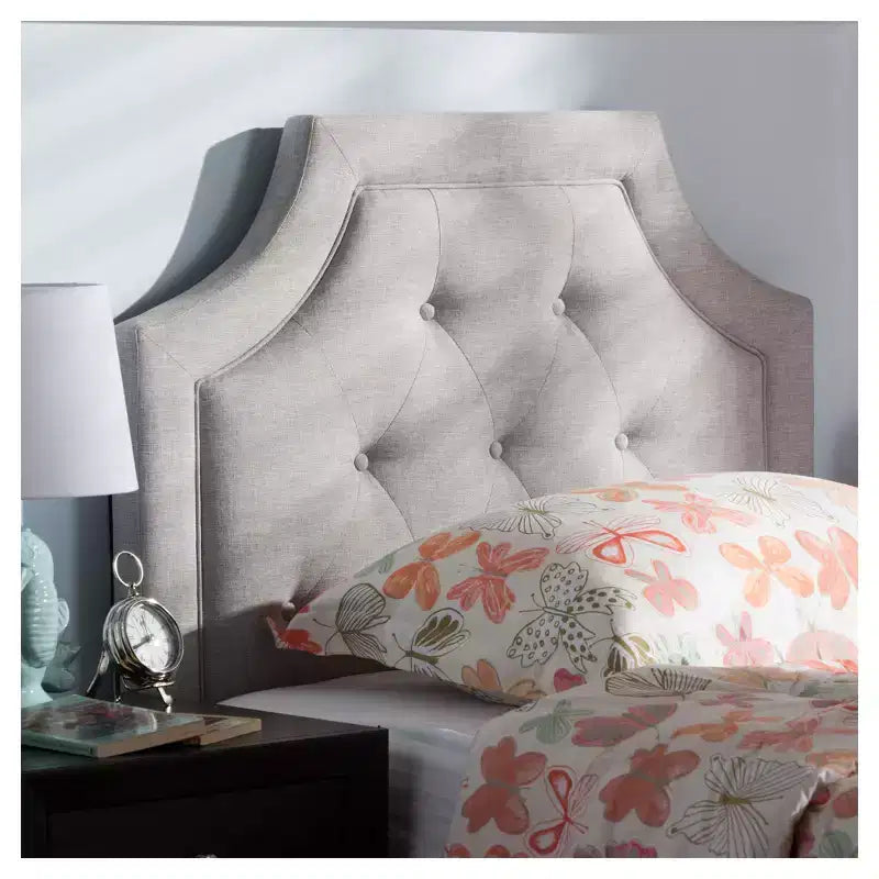 Mars Modern And Contemporary Fabric Headboard Gray - Baxton Studio