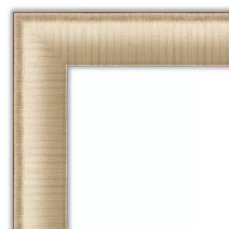 Amanti Art Elegant Brushed Honey Non-Beveled On the Door Mirror Full Length Mirror, Wall Mirror 52.75 in. x 18.75 in.