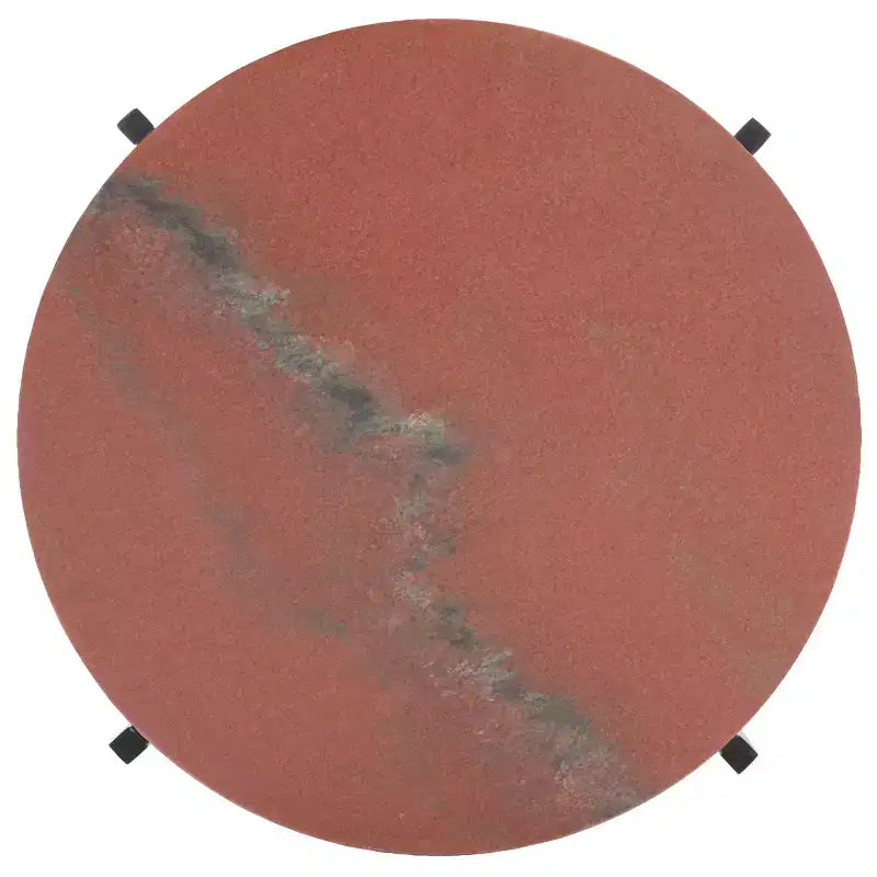 Azula Stone Top Accent Table - ACC3706 - Burnt Orange/Black - Safavieh