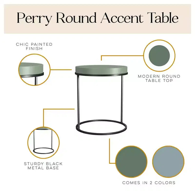 Cortney's Collection Perry Round Accent Table